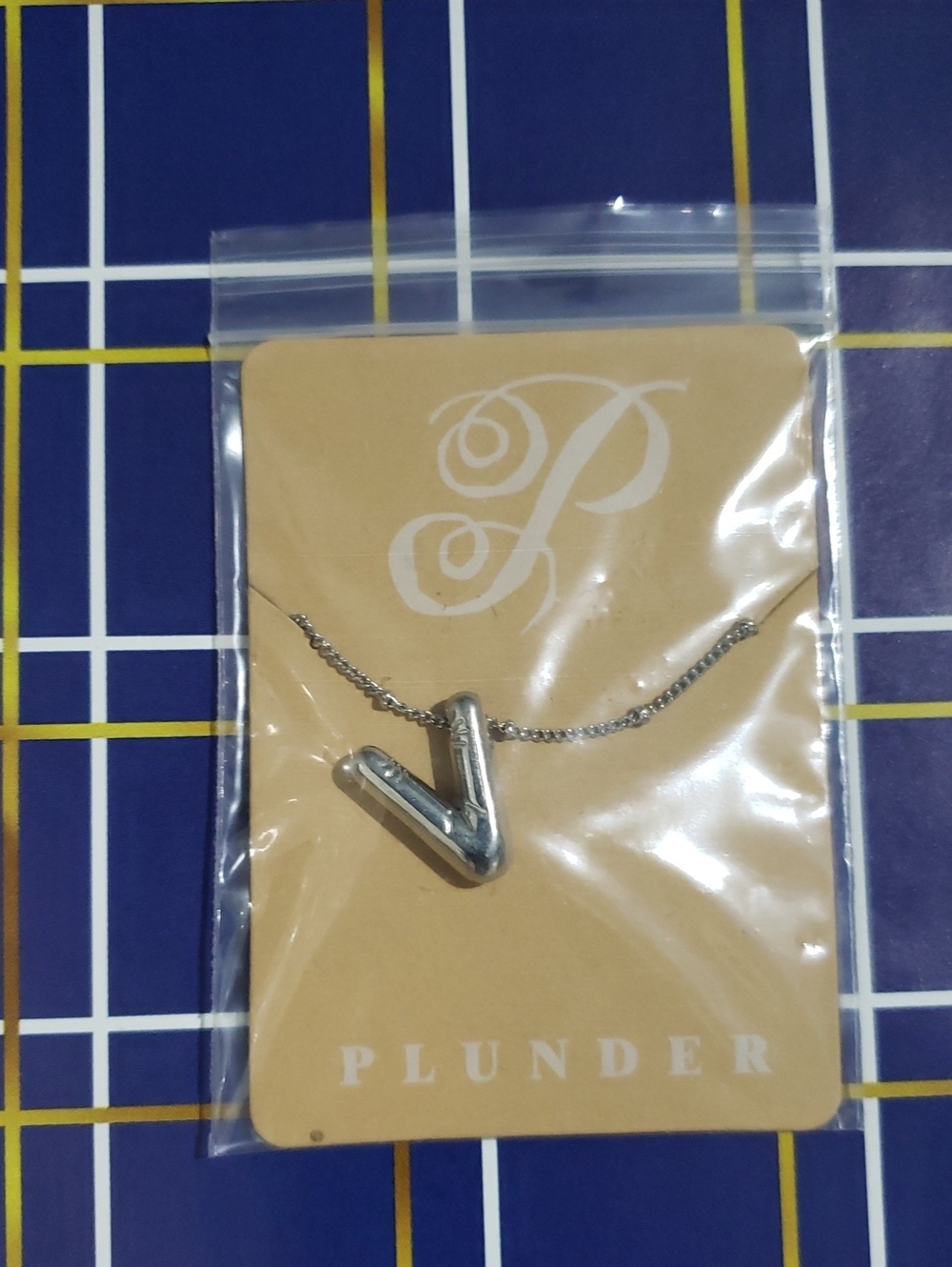 NWT-Plunder Silver V Necklace on Chain